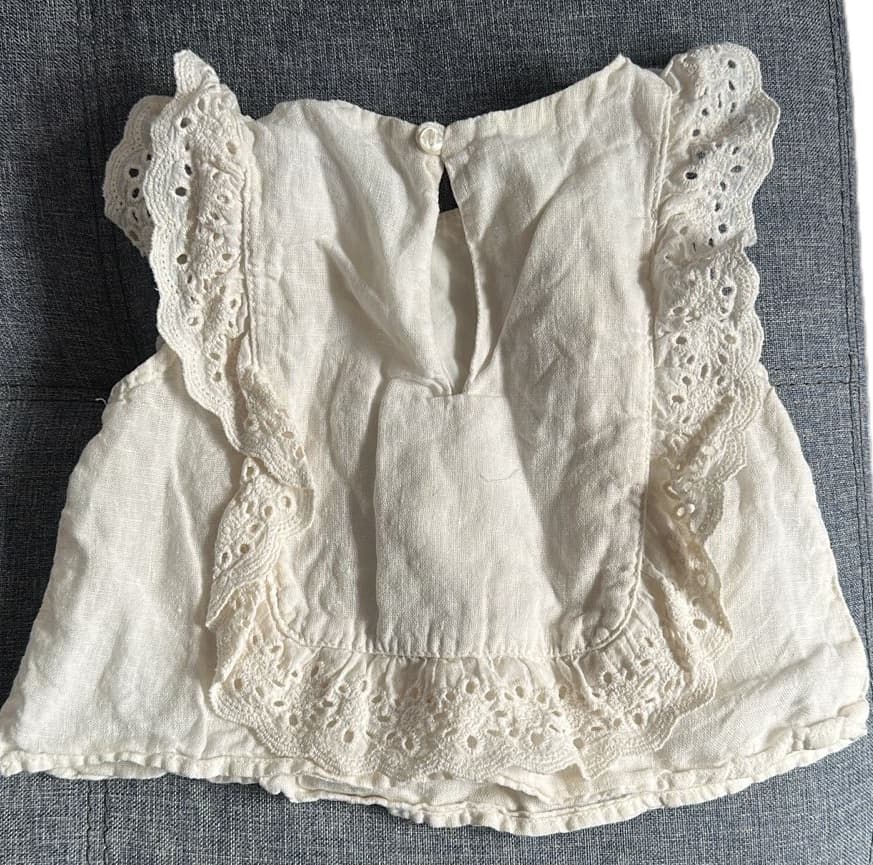Blusa Niña ZARA color Marfil