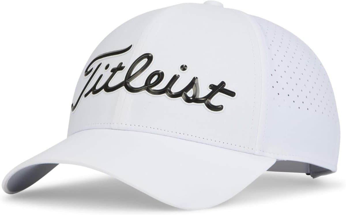 Gorra de golf Titleist blanca