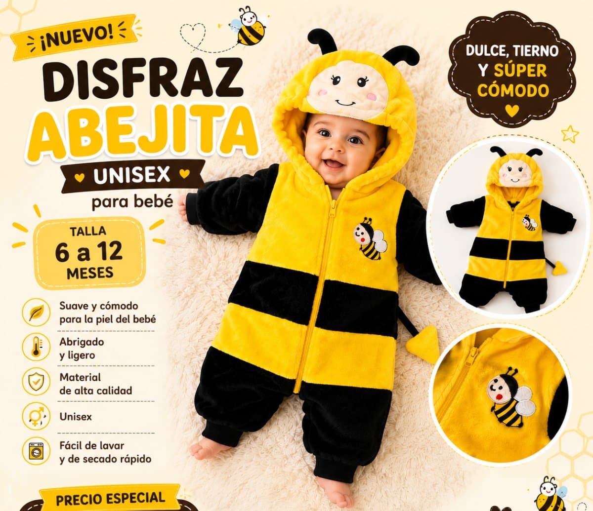 Disfraz unisex de 6 a 12 meses