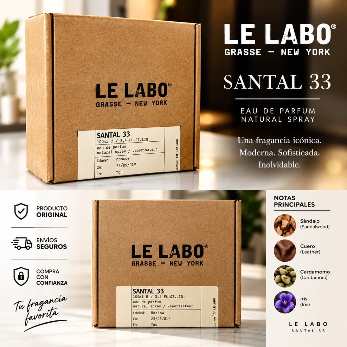 Fragancia Santal 33 de Le Labo (original)